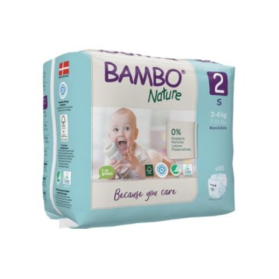 BAMBO NATURE - Couches bebe 2 s 3 a 6 kg 30 unites