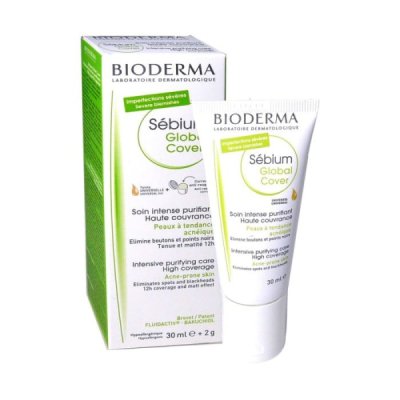 BIODERMA - Sebium global cover soin intense purifiant teinte universelle 30 ml