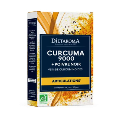 DIETAROMA - Curcuma et poivre noir bio 60 comprimes