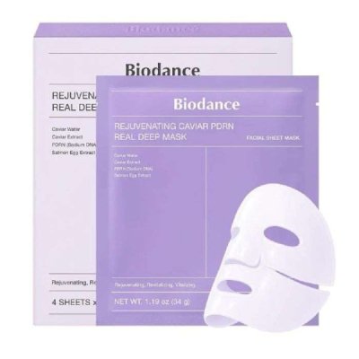 BIODANCE - Rejuvenating caviar pdrn real deep mask pack de 4