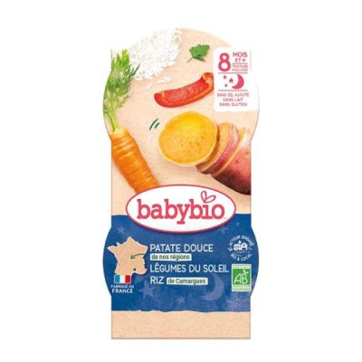 BABYBIO - Patate douce et legumes du soleil riz 8mois+ 2*200g
