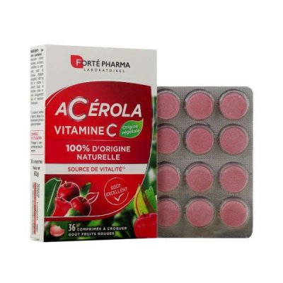 FORTE PHARMA - Acerola vitamine c 36 comprimes a croquer