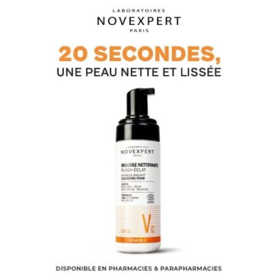 NOVEXPERT - Flash eclat mousse nettoyante 150 ml