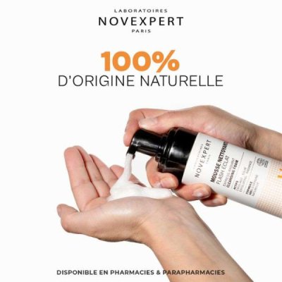 NOVEXPERT - Flash eclat mousse nettoyante 150 ml