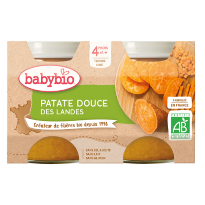 BABYBIO - Patate douce des landes 2x130 g