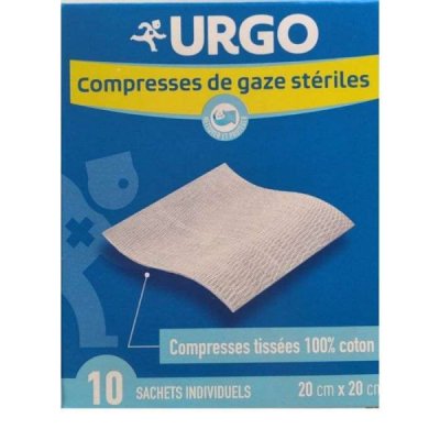 URGO - Compresses de gaz steriles 20 cm x 20 cm