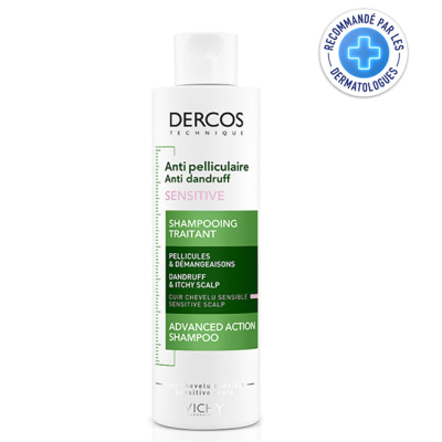 VICHY - Dercos shampooing traitant antipelliculaire sensitive – sans sulfate 200-ml