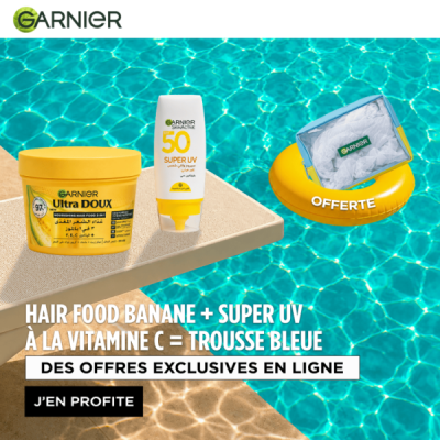 GARNIER - Pack Mask Hair Food Banane + Super UV Vita C + Trousse OFFERTE
