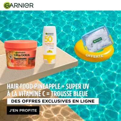 GARNIER - Pack Hair Food PINEAPPLE + Super UV Vitamin C + Trousse OFFERTE