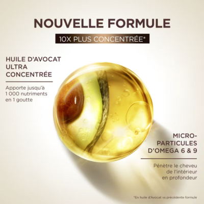 GARNIER - Ultra Doux Huile Avocat 120ml – Soin Nourrissant Cheveux Secs et Frisottis