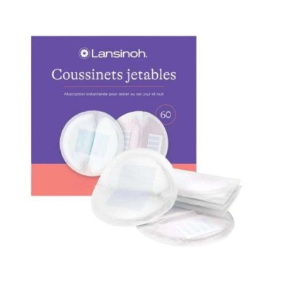 LANSINOH - Coussinets d'allaitement jetables 60 pieces